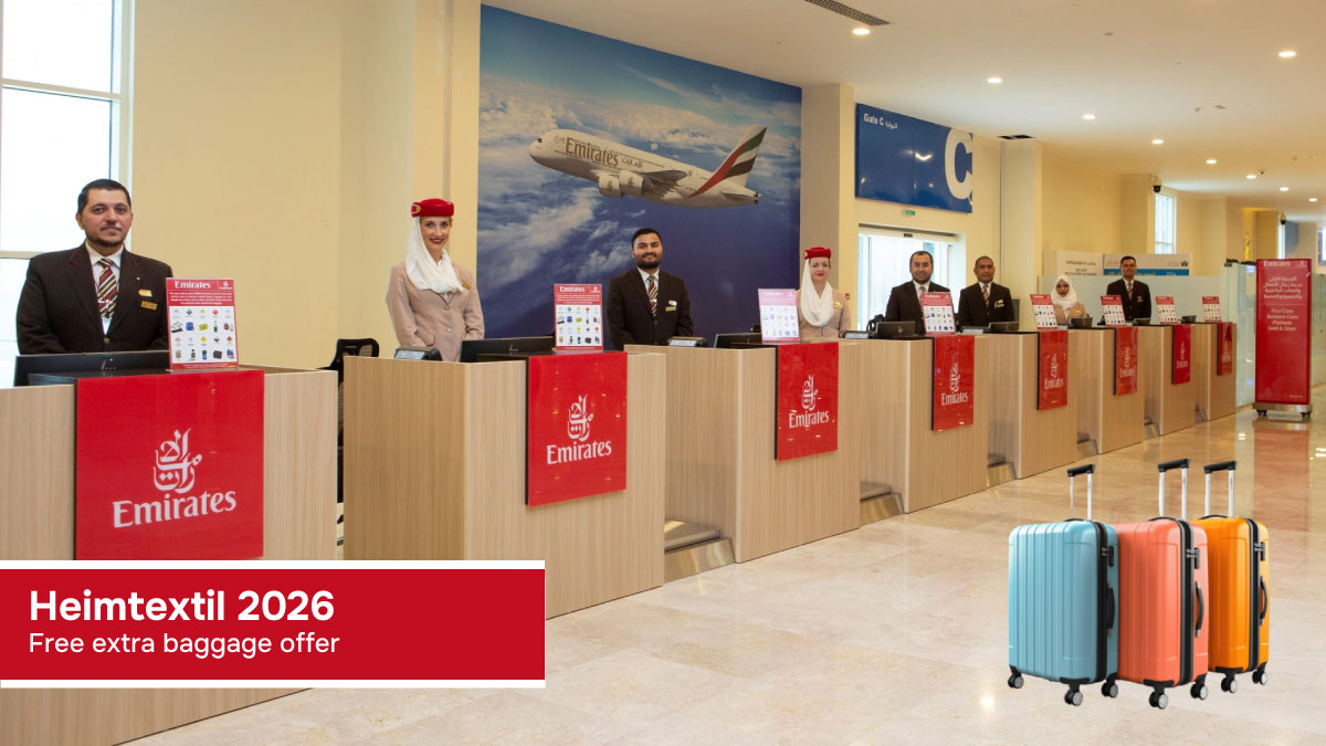 Emirates Heimtextil 2026 Baggage Offer
