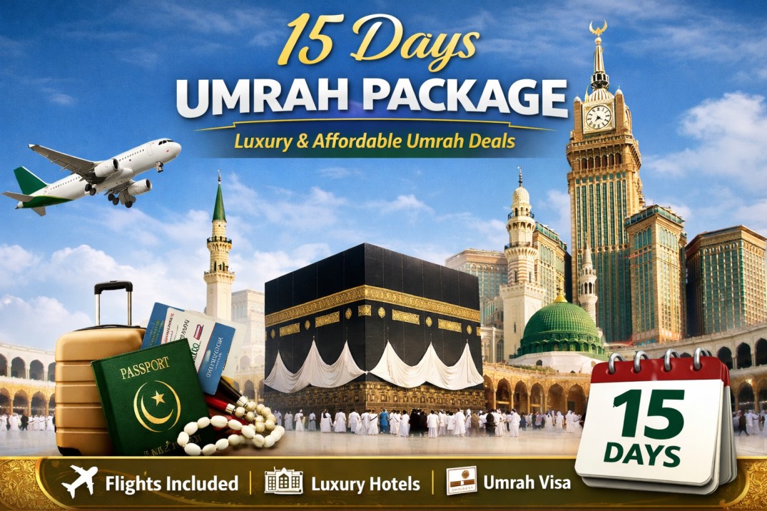 15 days umrah package price 